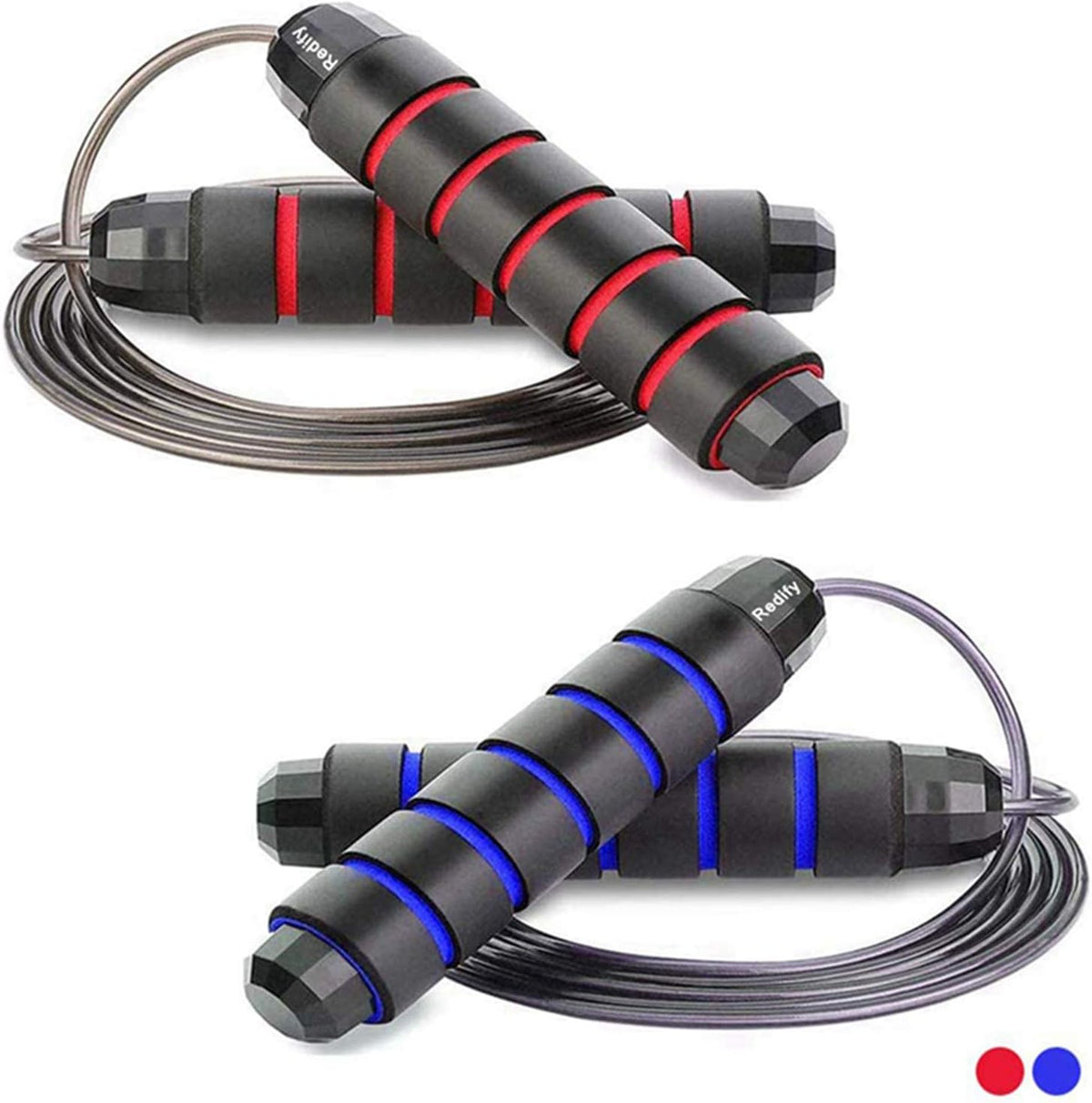Redify Jump Rope,Jump Ropes for Fitness for Women Men and Kids,Speed Jumping Rope for Workout with Ball Bearings,Adjustable Skipping Rope