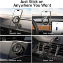 Syncwire Fits MagSafe Car Mount for Car Dash&Tesla Screen[All-Metal] Magnetic Phone Holder, [Flexible Three-axis]360° Rotation Car Mount Strong