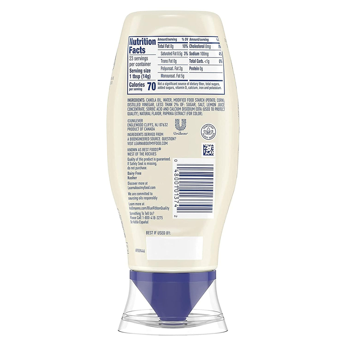Hellmann's Vegan Dressing and Spread Vegan 3 Ct for a Rich, Creamy Plant-Based Alternative to Mayo Same Great Taste, Plant Based, Free From Eggs 11.5