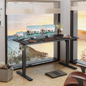 Furmax 55 x 24 Inches Electric Height Adjustable Standing Desk Large Sit Stand Up Desk Home Office Computer Desk Memory Preset with T-Shaped Metal