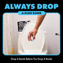 DUDE Bombs - Toilet Stank Eliminator - 1 Pack, 40 Pods - Fresh Scent 2-in-1 Stank Eliminator + Toilet Bowl Freshener - Refreshing Blend of Lavender