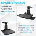 Car Back Seat Tray Table, Stable Foldable Auto Backseat Food Trays Desk for Rear Passenger Road Trip Eating & Work, Multifunctional Adjustable Travel