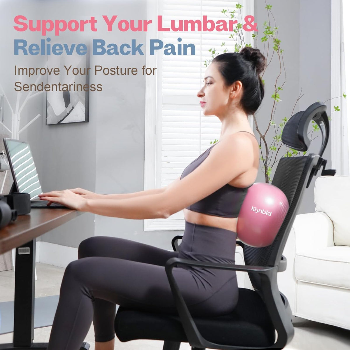Small Exercise Ball, 9 Inch Mini Pilates Ball, Anti Burst and Slip Resistant Mini Yoga Ball for Stability, Fitness, Physical Therapy, Stretching