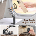 OMOTON TP02 360°Rotating for MagSafe Tripod, Adjustable Aluminum Magnetic Phone Tripod for iPhone 17/16/15/14 Pro Max Air, Foldable Cell Phone Stand