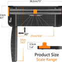 Firbon A4 Paper Cutter 12 Inch Titanium Paper Trimmer Scrapbooking Tool with Automatic Security Safeguard and Side Ruler for Craft Paper, Coupon