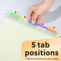 SUNEE 25 Count Hanging File Folders, Pastel Colors, Hanging File Folders Letter Size, Hanging Folders with 1/5-cut Tabs, Designed for Bulky Files