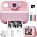 Instant Camera, Front Rear Dual Selfie Kids Camera with 1080P Videos, Holiday Birthday Gifts for Kids Age 3-12, Toddler Portable Travel Print Digital