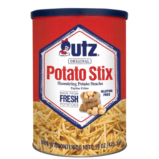Utz Potato Stix, Original – 15 Oz. Canister – Shoestring Potato Sticks Made from Fresh Potatoes, Crispy, Crunchy Snacks in Resealable Container