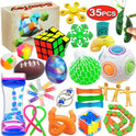 Scientoy Fidget Toy Set, 35 Pcs Sensory Toy for ADD, OCD, Autistic Children, Adults, Anxiety Autism to Stress Relief and Anti Anxiety with Motion