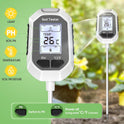 4-in-1 Soil Moisture Meter, Digital Plant Temperature/Soil Moisture Test & PH Meter/Sunlight Intensity, Backlight LCD Display for Gardening, Farming