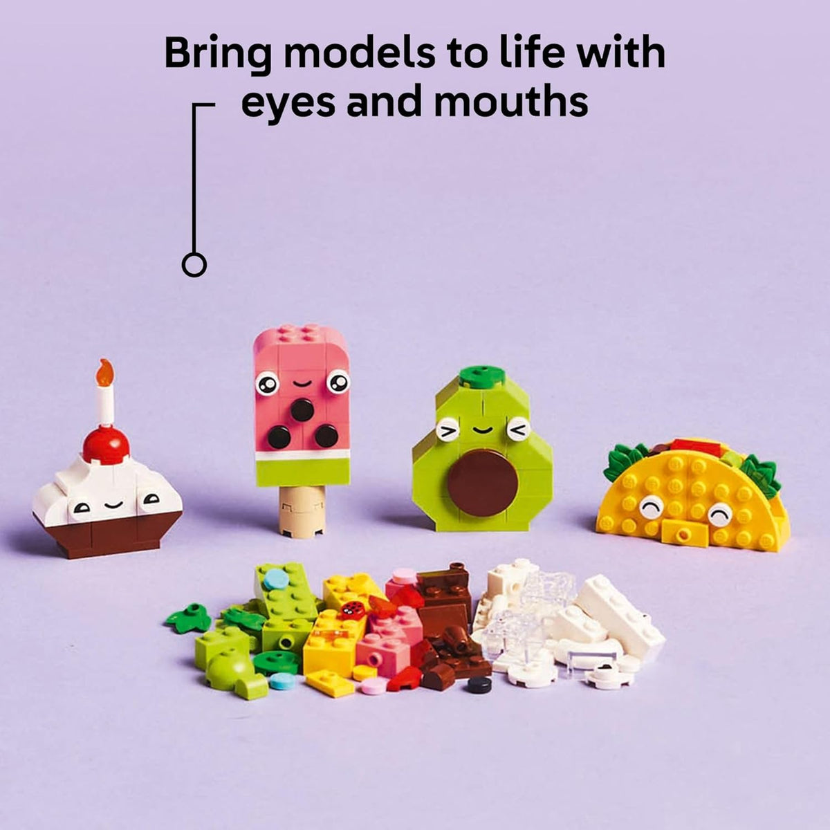 LEGO Classic Creative Food Friends Building Toy Set - Pretend Play Food for Kids, Boys and Girls, Ages 4+ - Learning and Educational Toy for
