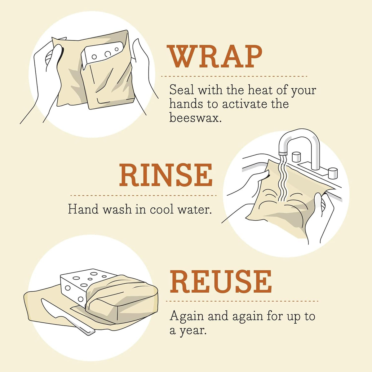Bee's Wrap Beeswax Wraps for Food - Honeycomb 3 Pack (S, M, L) Made in USA Reusable & Organic Food Wraps, Sandwich Wrap & Bowl Covers - Eco-Friendly