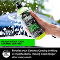 Ceramic Car Shampoo - Slick Car Wash Soap for Ceramic Coatings - pH-Balanced Car Wash Shampoo - Adds Hydrophobic Protection | Enhances Coatings