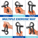 AIXPI Grip Strength Trainer, Hand Grip Exerciser Strengthener with Adjustable Resistance 11-132 Lbs (5-60kg), Forearm Strengthener, Hand Exerciser