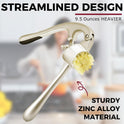 Kitessensu High Effective Garlic Press With Studs, Heavy Duty Garlic Mincer, Easy to Squeeze and Clean, Rust Proof & Dishwasher Safe, Ginger Crusher