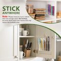 9.5” Large Acrylic Straw Holder for Cabinet Door - Reusable Tumbler Straw Organizer Storage, Small Kitchen Accessories Container, Ultra Sticky