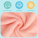 HOMEXCEL Baby Washcloths 24 Pack-Microfiber Coral Fleece Baby Bath Face Towel 7 x 9 Inch Extra Absorbent and Soft Burp Cloth and Wash Cloths for