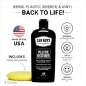 CAR GUYS Plastic Restorer | Bring Plastic, Rubber, and Vinyl Back to Life! | User Friendly Trim Restorer | Safe Auto Detailing Supplies | 8 Oz Kit