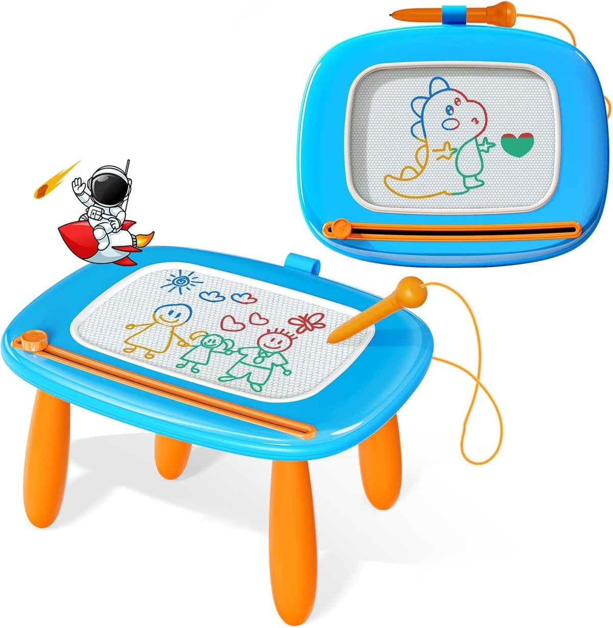 Kikidex Magnetic Drawing Board, Toddler Girl Toys for 1-2 Year Old, Doodle Board Pad Learning and Educational Toys for 1 2 3 Year Old Baby Kids