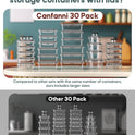 60 PCS Food Storage Containers with Lids Airtight, (30 Lids & 30 Containers) Leak proof Containers Set for Kitchen, Meal Prep, BPA-Free, PVC-Free