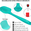 HOTEC Heat Resistant 600℉ Food Grade Silicone Rubber Spatula Set for Baking, Cooking, and Mixing Non Stick Dishwasher Safe BPA-Free Multicolor Set of