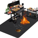 Large 76 x 52 inches Under Grill Mats for Outdoor Grill | Double-Sided Fireproof | Waterproof | Oil-Proof | Easy to Clean | Indoor Fireplace/Fire Pit