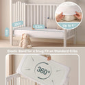 Yoofoss Waterproof Crib Mattress Protector 2 Pack, Quilted Crib Mattress Pad Cover Ultra Soft and Breathable, Machine Washable Toddler Mattress