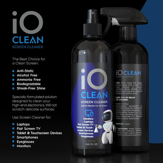 Screen Cleaner Spray (16oz - 473ml) – Best Large Cleaning Kit for LCD LED OLED TV, Smartphone, iPad, Laptop, Touchscreen, Computer Monitor