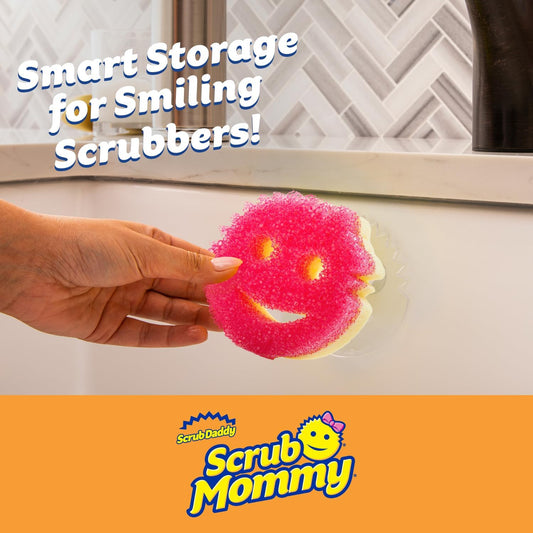 Scrub Daddy 6 Scrub Mommy Kitchen Sponges & 1 Daddy Caddy Sponge Holder - Scratch-Free for Dishes & Multipurpose Cleaning - BPA Free & Made with