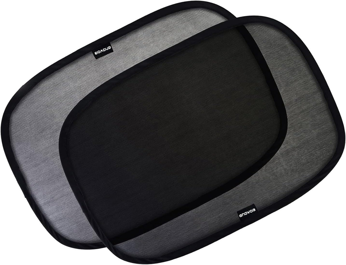 Enovoe Car Window Shades for Baby (4 Pack) - 21"x14" - Sun Shade Blocker, Cling - Glare Shield and UV Rays Protection for Your Child - Side Windows