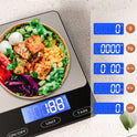 Food Scale -33lb Digital Kitchen Scale for Food Ounces Grams Rechargeable 304 Stainless Steel,Batteries and Type-C Charging | Perfect for Meal Prep