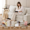DOPEDIO Modern Loveseat Sofa for Living Room,Chenille Recliner, Removable Cover, Spring Cushions, Solid Wood Frame, Easy Assembly for Small Spaces