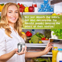 Purriko Refrigerator Deodorizer,Lasts up to 10 Years,Refrigerator Odor Eliminator,Fridge Deodorizer,More Effective Than Baking Soda Bamboo Air