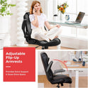 GTRACING Office Computer Gaming Chair Ergonomic Desk Chair for Adults with Lumbar Support Flip-Up Arms Adjustable Height Swivel Wheels PU Leather