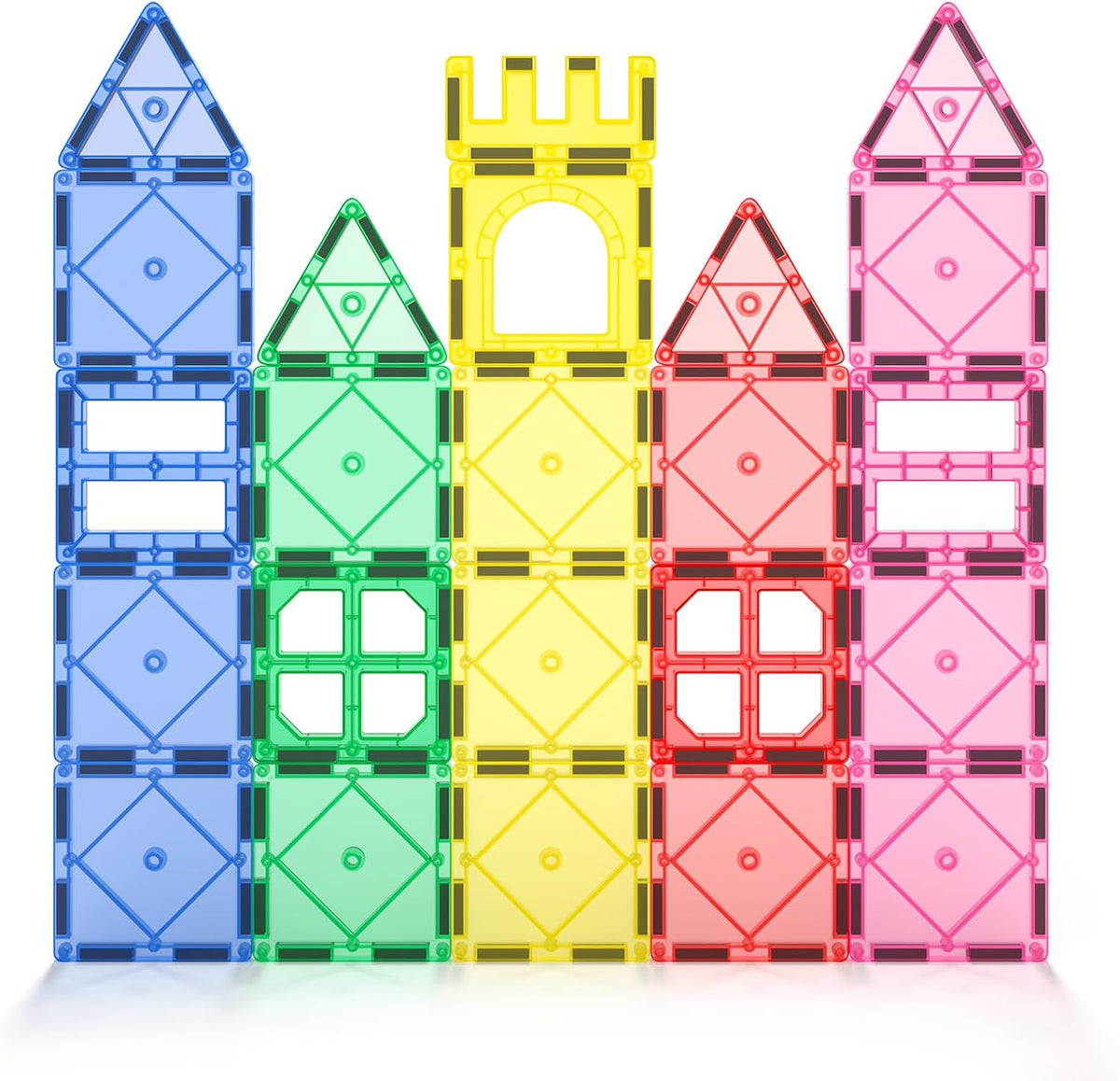 Soyee Magnetic Tiles Toddler Toys Magnetic Building Blocks for Kids Ages 3-12 STEM Educational Toys for Girls & Boys Sensory Play for Preschool