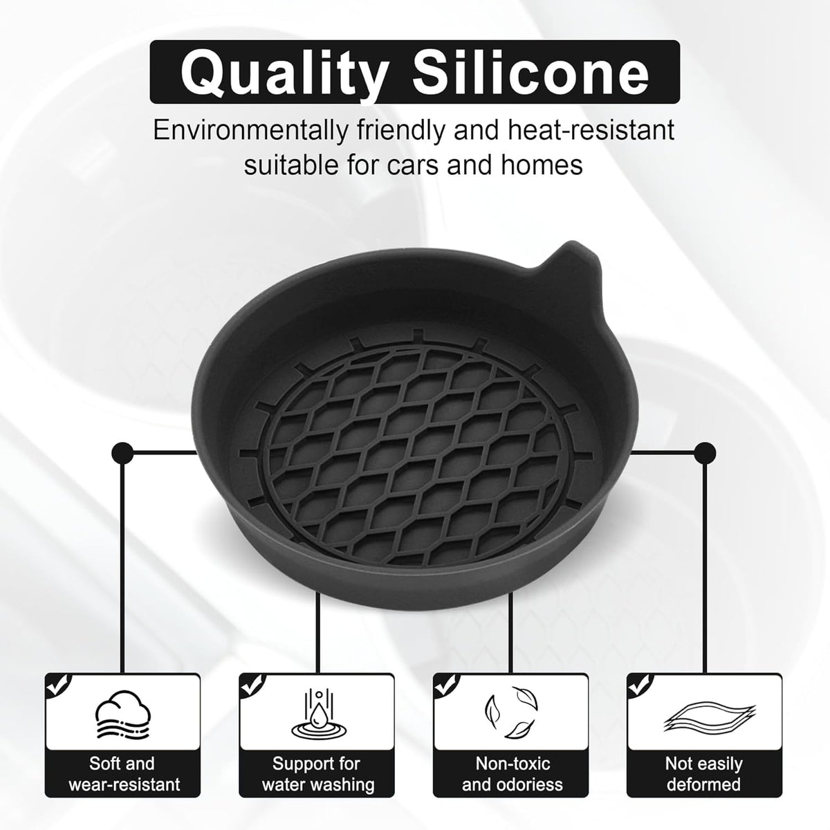 SINGARO Car Cup Holder Coaster, Silicone Cup Holder Insert, Universal Non-Slip Cup Holders, Car Accessories Interior for Women and Man Interior Sets