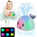 Baby Bath Toys, Toddler Bath Toys for Kids Ages 1-3, Stocking Stuffers 1 2 3 Year Boy Girl Gifts, Infant Baby Toy 6-12-18 Months, Light Up Whale Bath