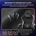 GTPLAYER Gaming Chair, Computer Office Chair with Pocket Spring Cushion, Linkage Armrests and Footrest, High Back Ergonomic Computer Chair with
