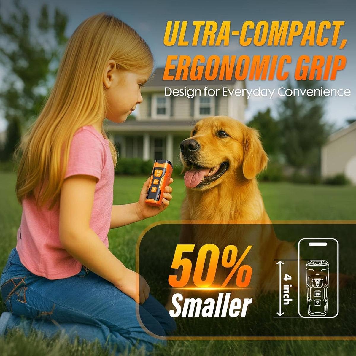 Dog Bark Deterrent Device, 3X Ultrasonic Anti Barking, 6 Training Modes 23 FT Range Barks No More Indoors Outdoors Behavior Correct Safe & Humane