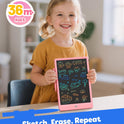 TEKFUN LCD Writing Tablet for Kids, 10-inch Coloring Drawing Pad, Mess Free Doodle Board, Gifts for Girls and Toddlers, Toys for 3 4 5 6 7 8 Year Old