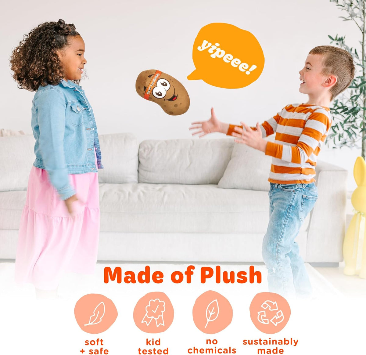 Move2Play, Pass The Potato, Hilariously Wild and Fun Active Play Game | Gift for Kids & Toddlers | Boys & Girls Ages 3, 4-8+ | Indoor/Outdoor Toy