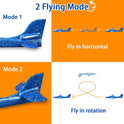 2 Pack LED Light Airplane,17.5" Large Throwing 2 Flight Mode Glider Plane,Flying Toy for Kids,Gifts for 3 4 5 6 7 8 9 Years Old Boy,Outdoor Sport
