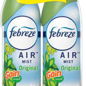 Febreze Air Mist Air Freshener Spray, Odor-Fighting Room Spray, Air Fresheners for Home and Bathroom and Kitchen, Aerosol Can, Gain Original Scent
