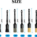 6pcs Car Detailing Brush Set-2pcs Boars Hair Car Detailing Brushes,2pcs Ultra Soft No Scratch Detailing Brush for Air Vent,Leather Seat 2pcs Detail