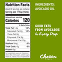 Chosen Foods Avocado Oil, 16.9 Fl Oz - All Purpose Cooking Oil made from 100% Pure Avocados - Non-GMO, Gluten-Free, Keto Friendly, Glyphosate Free