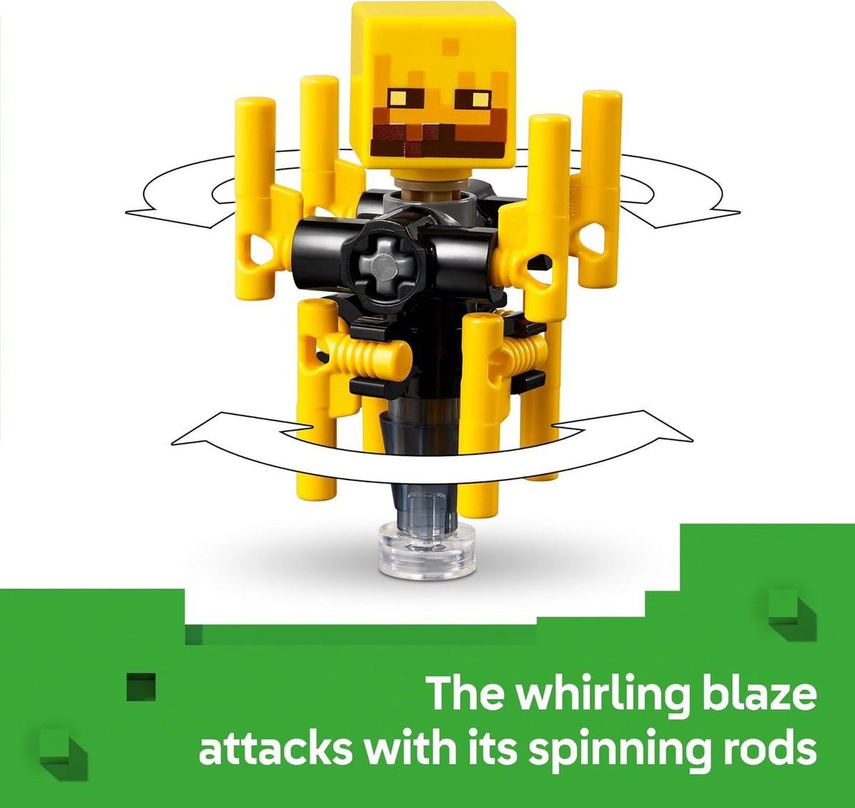 LEGO Minecraft The Nether Lava Battle Toy and Playset - Building Minecraft Toy for Kids, Ages 6+ - Alex, Wither Skeleton, Blaze and Strider Figures