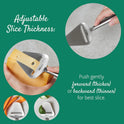 Boska Stainless Steel Cheese Slicer - Copenhagen For All Types of Cheese - Multi-Functional Cheese Slicer - Handheld Slicer - Silver Non-Stick
