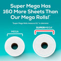 Angel Soft Toilet Paper, 6 Super Mega Rolls = 36 Regular Rolls, Soft and Strong Toilet Tissue