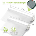 Bonsenkitchen Vacuum Sealer Rolls Bags, 6 Pack 3 Rolls 11" x 20' + 3 Rolls 8" x 20' Commercial Grade BPA Free Bag Rolls, Durable Customized Size Food