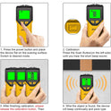Stud Finder Wall Scanner - 5 in 1 Stud Finder Tool w/Microprocessor Chip and HD LCD Display, Stud Detector Beam Finders for the Center and Edge of
